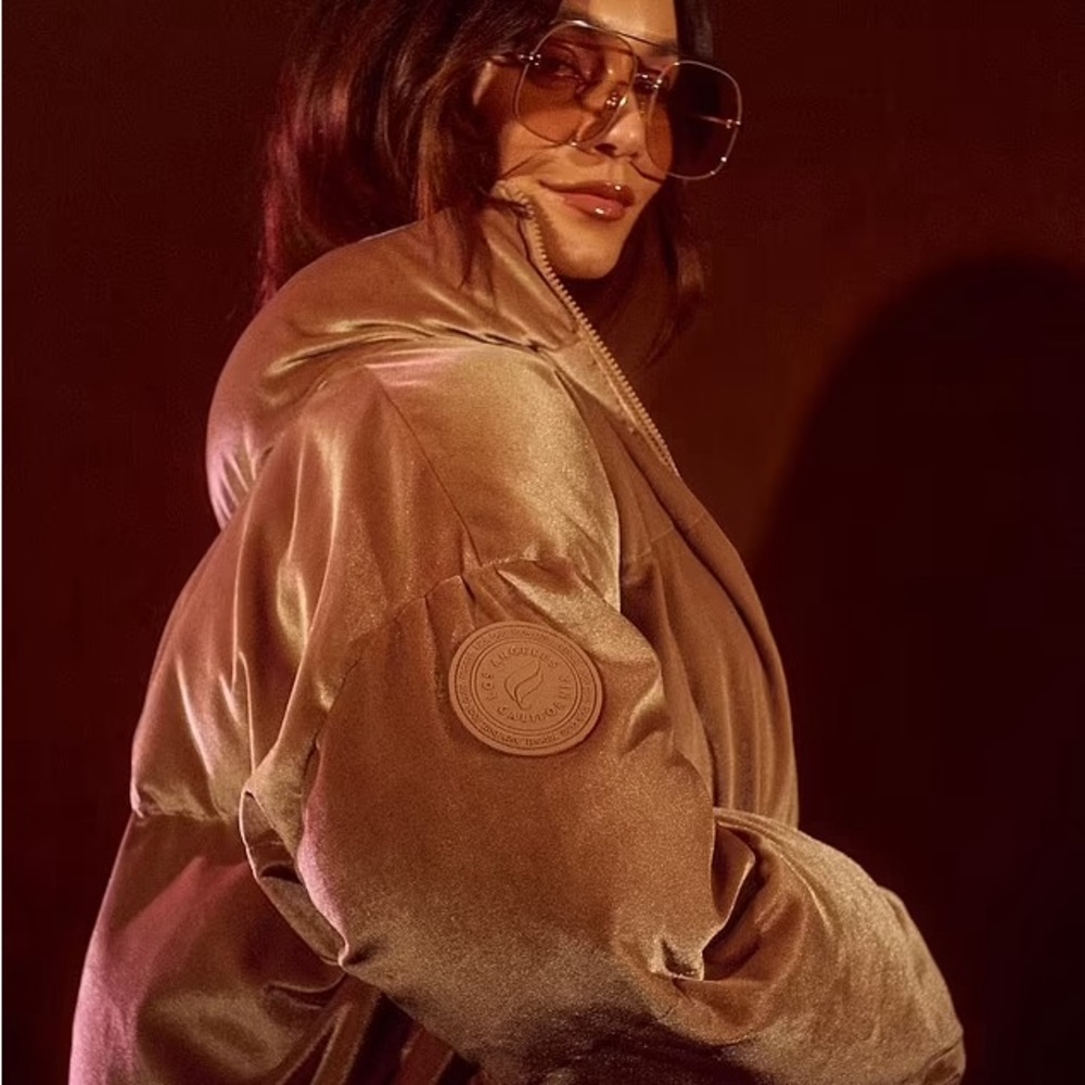 Fabletics Velour Puffer Coat - NWT!